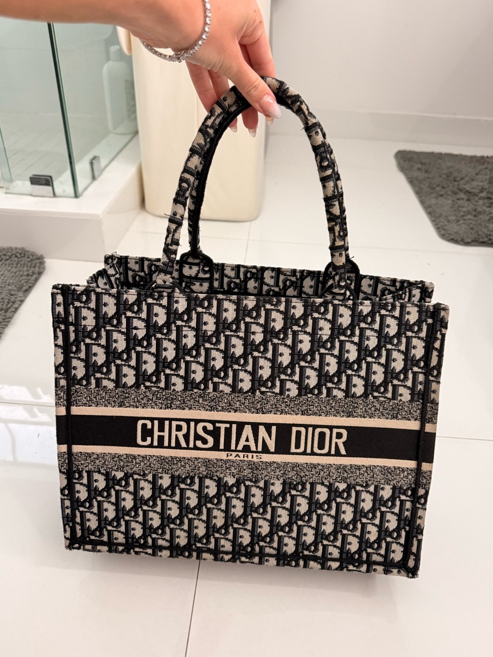 Black & White Designer Print Tote Bag